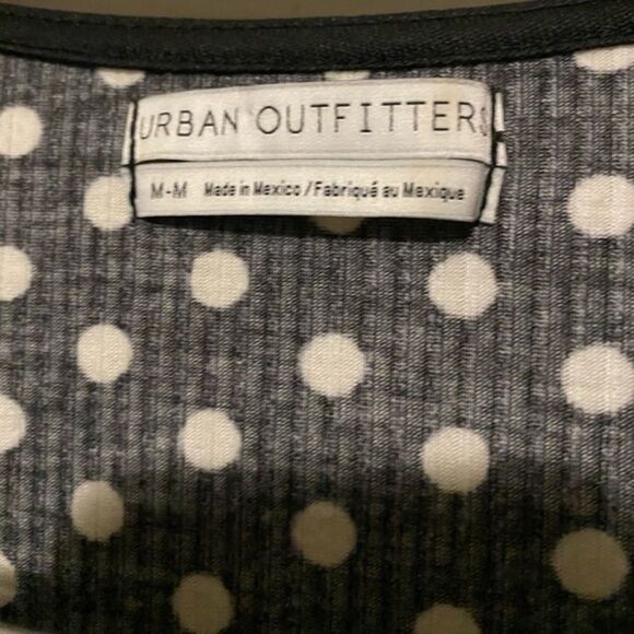 Urban Outfitters - ribbed black polka dot dress - Picture 2 of 4